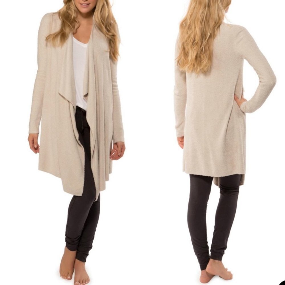 Barefoot Dreams Calypso Wrap Cardigan Fleece Knit Womens Small Medium Style #436